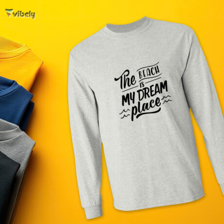 The Beach Is My Dream Place Men’s Long Sleeve