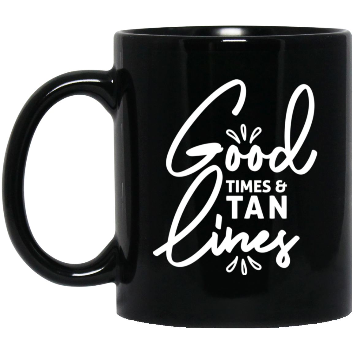 1065-10181-105883419 Good Times & Tan Lines 11oz Black Mug
