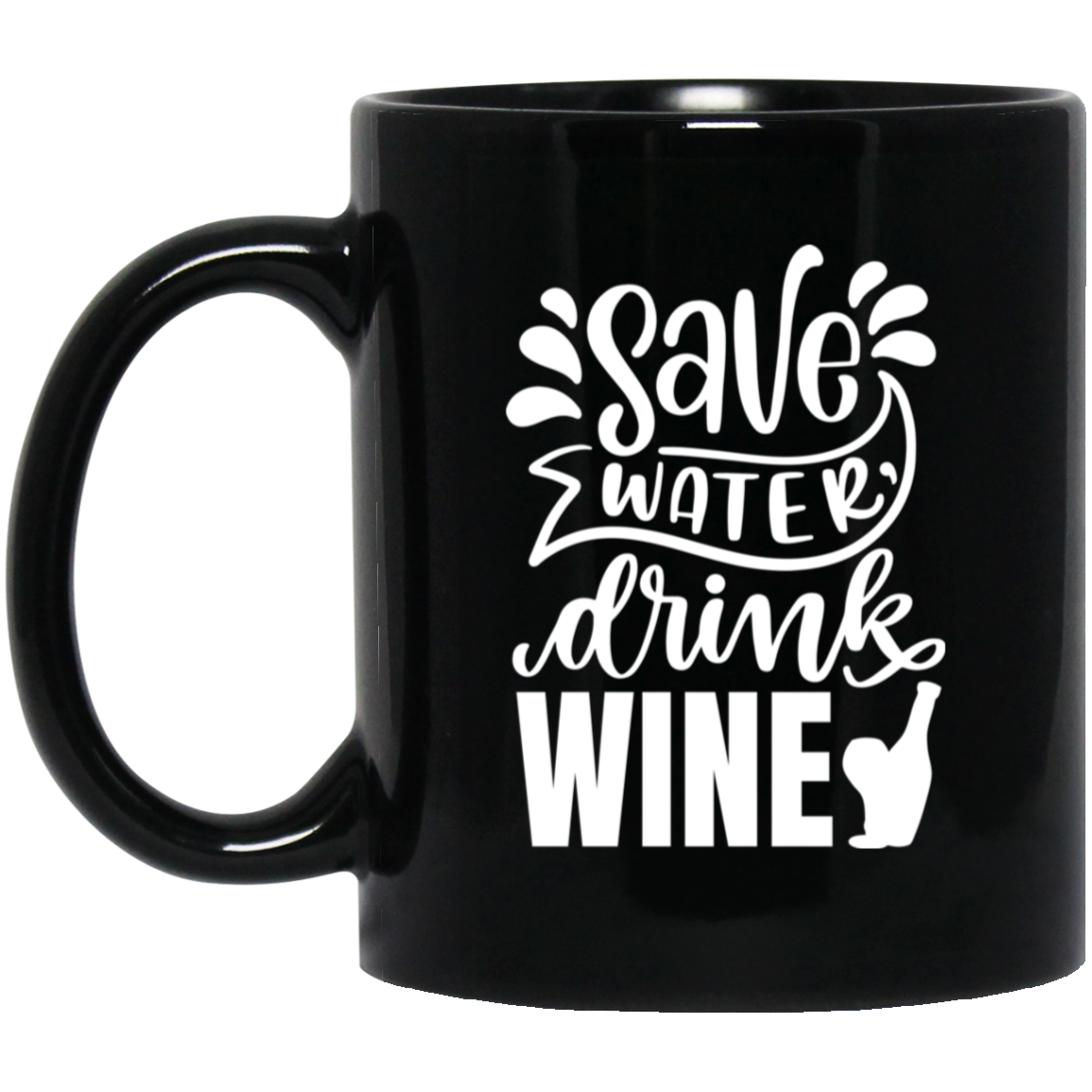 1065-10181-105883417 Save Water Drink Wine 11oz Black Mug