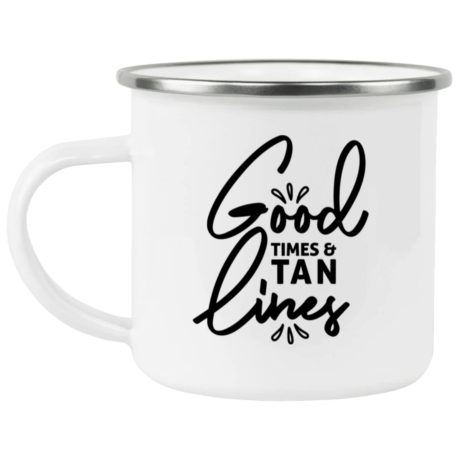 Good Times & Tan Lines Enamel Mug