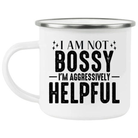 I am Not Bossy Enamel Mug