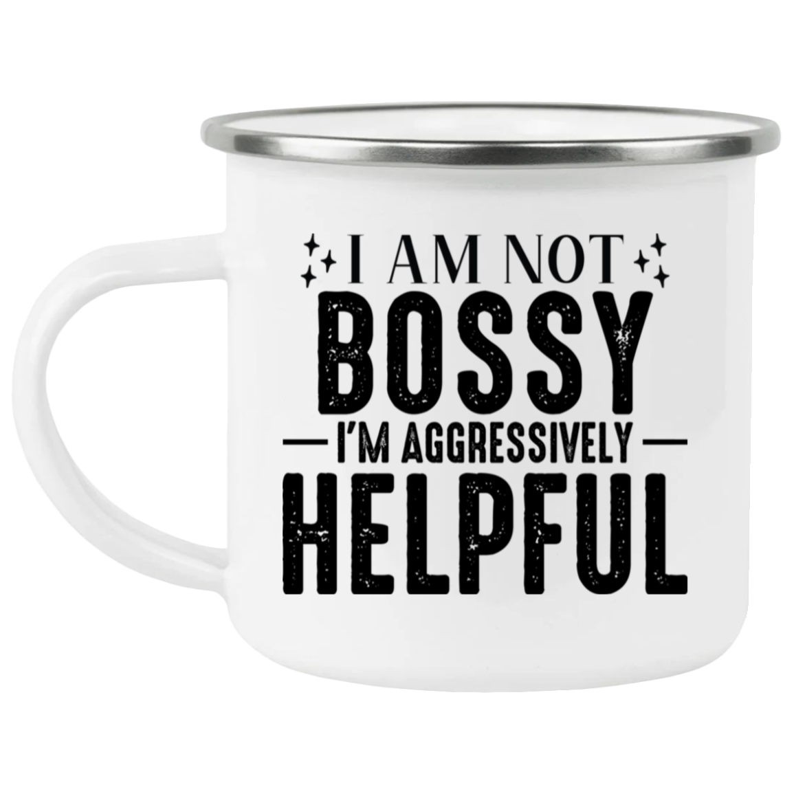 I am Not Bossy Enamel Mug