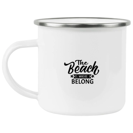 The Beach Is Where I Belong Enamel Mug