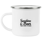 Sunshine & Beer Enamel Mug