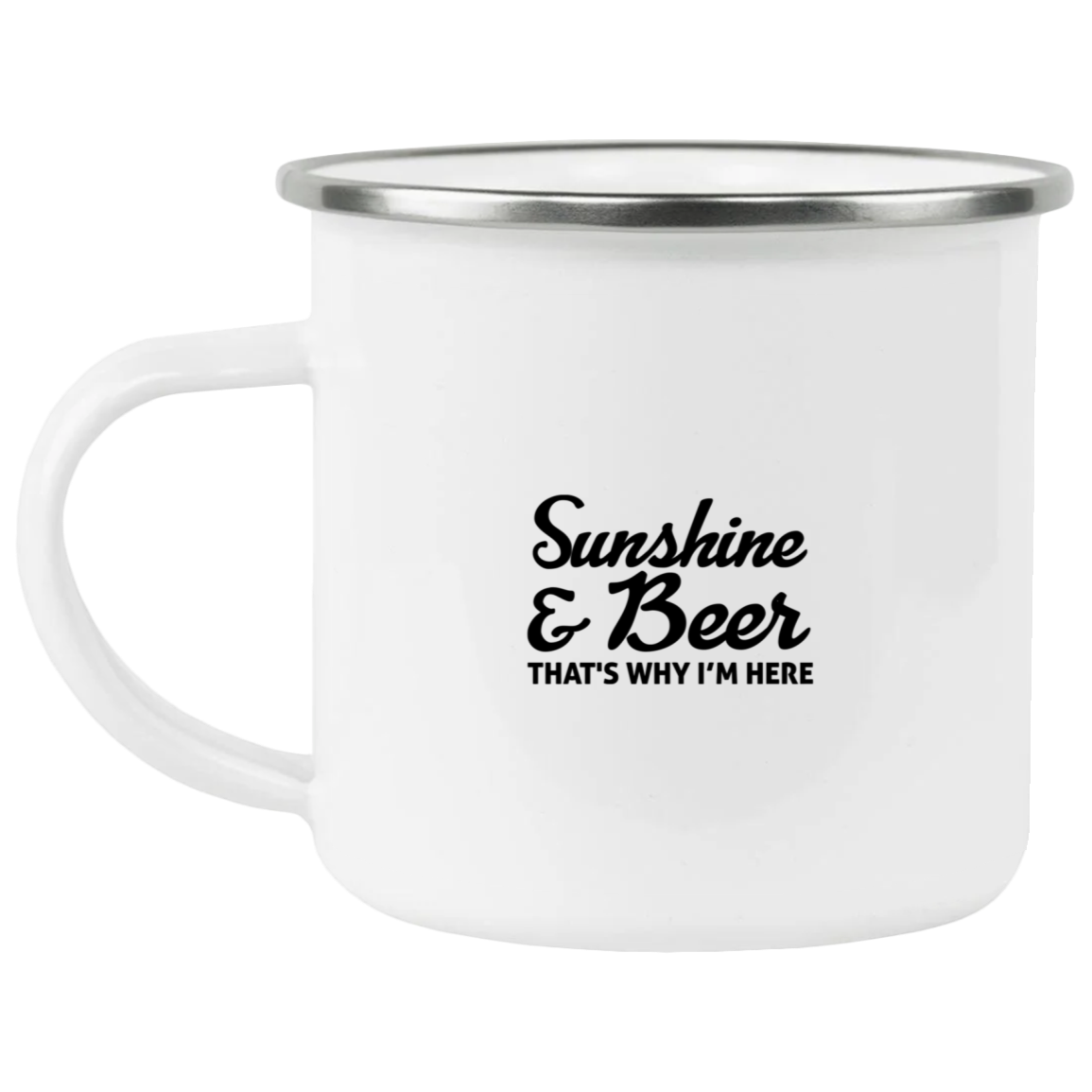 1458-15130-105944264 Sunshine & Beer Enamel Mug