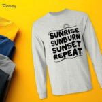 Sunrise Sunburn Sunset Men’s Long Sleeve