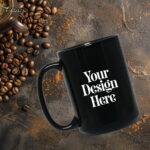 Customizable 15oz Black Mug