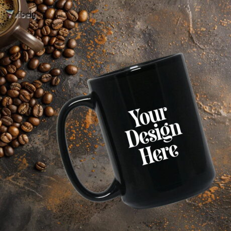 Customizable 15oz Black Mug